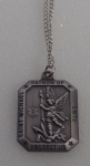 Saint (St.) Michael Patron of EMT's "Protect Us" Necklace/Pendant Nickel